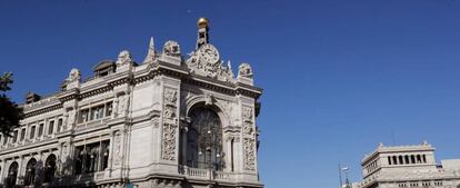 Fachada del Banco de España, en Madrid.