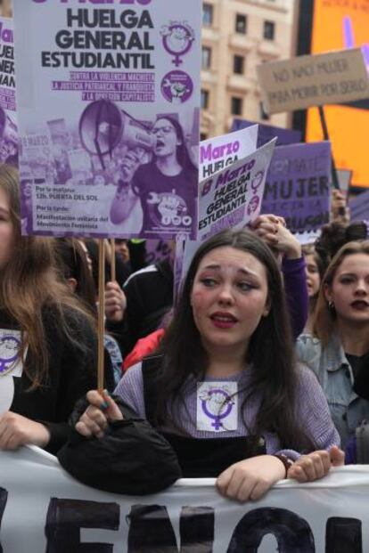 Manifestación del 8M, ayer.