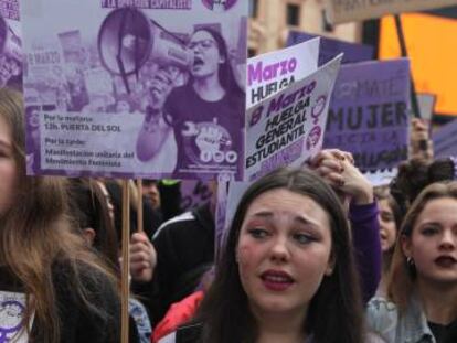 Manifestación del 8M, ayer.