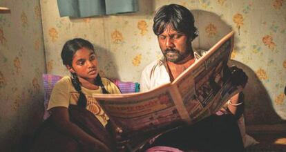 Claudine Vinasithamby y Jesuthasan Antonythasan, en &#039;Dheepan&#039;.