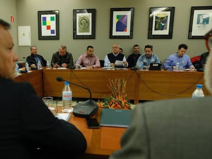 Reuni&oacute;n entre patronal y sindicatos de la estiba, hoy.