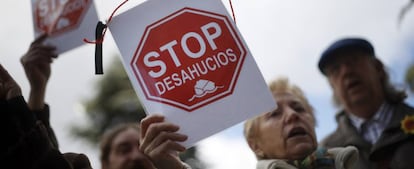 Protesta contra los desahucios.