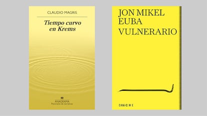 Portadas de 'Tiempo curvo en Krems' y 'Vulnerario'.