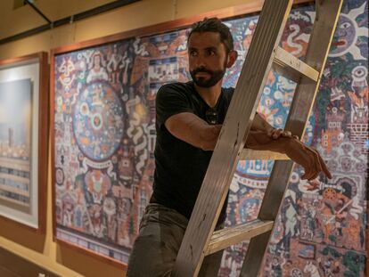 Santiago Arau en el Museo Nacional de Arquitectura, en el Palacio de Bellas Artes (Ciudad de México).