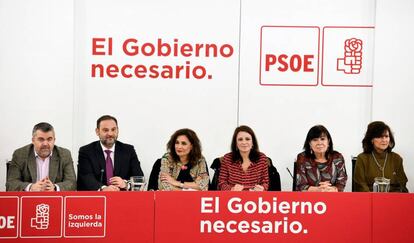 Reunión este lunes de la ejecutiva del PSOE, a la que ha asistido la ministra de Hacienda, María Jesús Montero.