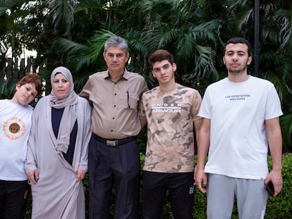 Samaher Ali Zaiyd Almassri, her husband Basel Zaid El Sahli and their children Mohammad, Wesam and Ali, in Barranquilla (Colombia).
