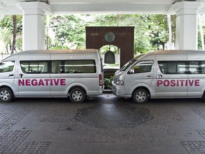 La instalación <i>Yes, Negative</i> de Gerald Van Der Kaap.
