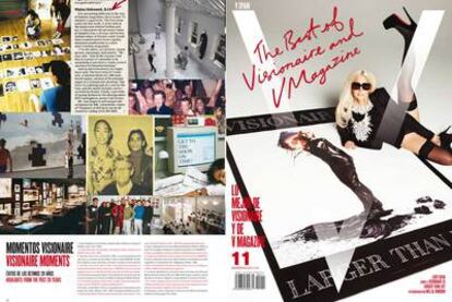 A la izquierda, páginas interiores del número 11 de la revista <i>V Spain,</i> y a la derecha, la portada.