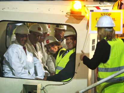 El Rey visita las obras del metro de Madrid