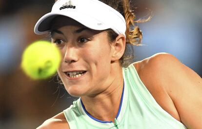 Muguruza, durante el partido contra Sevastova.