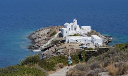 El monasterio de Moni Chrysopig, en la isla de Sifnos.