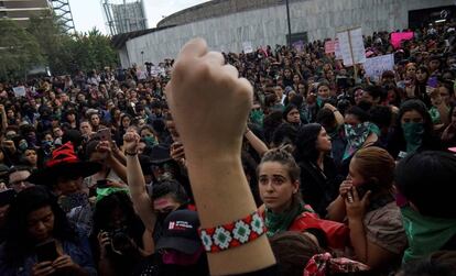 Una de las protestas en Ciudad de México.