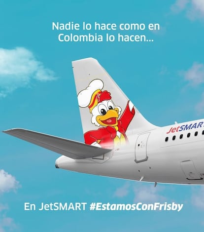Mensaje de apoyo de JetSmart a Frisby