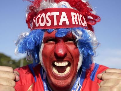 Un aficionado de Costa Rica, en Belo Horizonte.