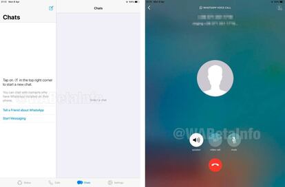 Chats y llamadas de WhatsApp para iPad.