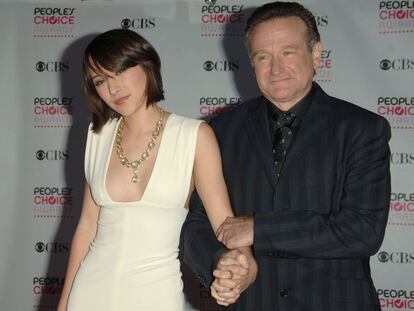 Zelda and Robin Williams, on the red carpet at the 'People's Choice' Awards, in Los Angeles, in 2009.