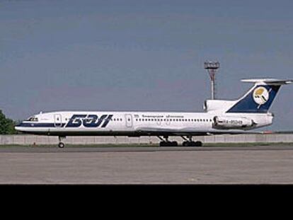Un Tu-154 de la compañía Bashkirian Airlines, como el accidentado.
