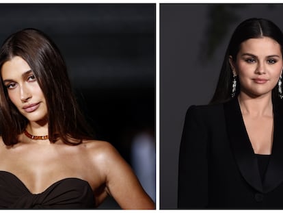 Selena Gómez y Hailey Bieber a su llegada a la Gala del Museo de la Academia 2022 en Los Ángeles a