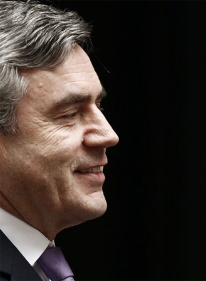 El primer ministro británico, Gordon Brown, ayer.