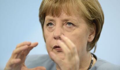 La canciller, Angela Merkel, este miércoles en Berlín.