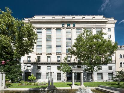 Fachada del edificio de oficinas de Madrid de CMS Albiñana & Suárez de Lezo.