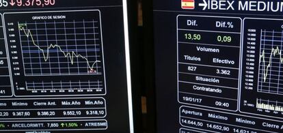 La Bolsa espa&ntilde;ola y su principal &iacute;ndice, el Ibex 35. 