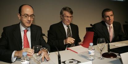 José María Roldán (izquierda), en un acto en 2005.