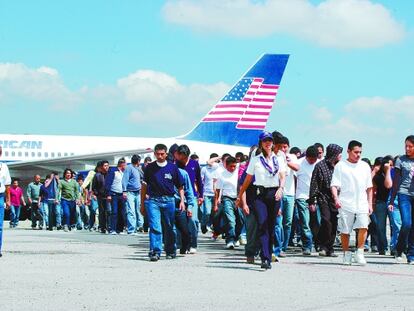 Llegada a Guatemala de aviones estadounidenses con deportados