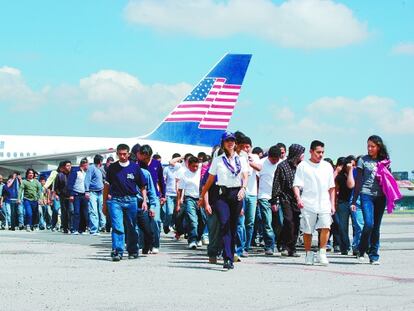 Llegada a Guatemala de aviones estadounidenses con deportados