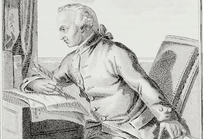 Grabado del filósofo prusiano Immanuel Kant 