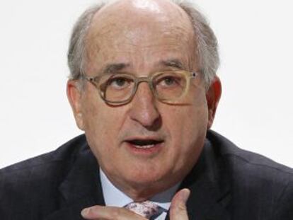 Antonio Brufau, en la junta general de accionistas en marzo de 2014
