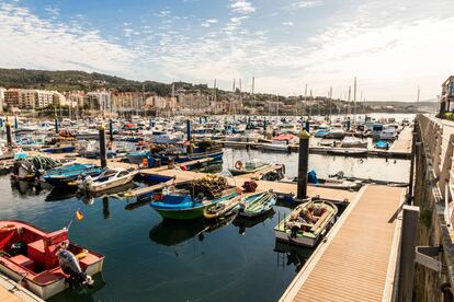 Vista del puerto deportivo de la localidad de Sanxenxo, en las Rías Bajas. 