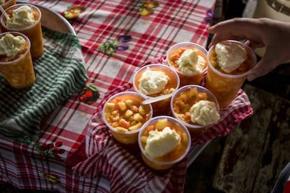 Las tiendas de fruta, verdura y ropa y los puestos de comida del Mercado 4, construido en 1942, reúnen la vida del barrio de Pettirossi de seis de la mañana a siete de la tarde.