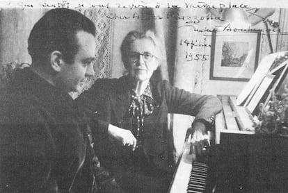 Astor Piazzolla y Nadia Boulanger, en 1954.