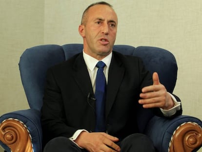 El primer ministre de Kosovo, Ramush Haradinaj, en Pristina en 2017.