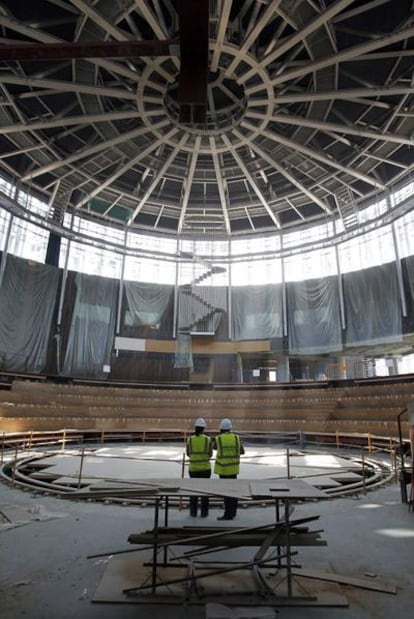 Interior del edificio del circo estable, que tendrá 568 butacas.