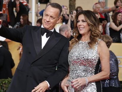 Tom Hanks e sua mulher, a atriz Rita Wilson.