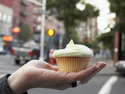 Un 'cupcake' de Magnolia Bakery, en Nueva York.