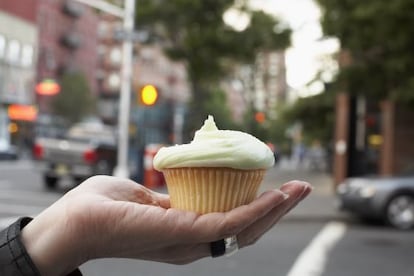 Un 'cupcake' de Magnolia Bakery, en Nueva York.