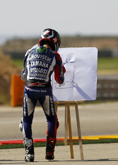 Jorge Lorenzo después de la carrera 