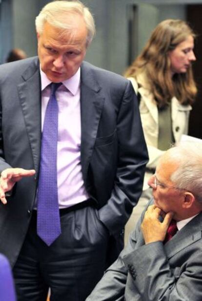 Olli Rehn y Wolfgang Schauble.