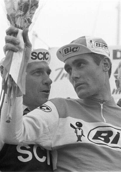 Luis Ocaña, tras ganar en 1971 la etapa de Orcieres.