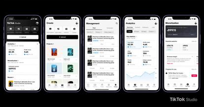 TikTok Studio en un smartphone