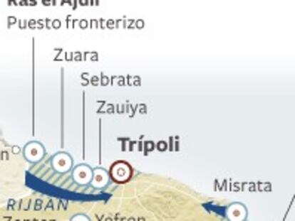 Avance del levantamiento popular en Libia.