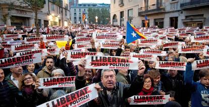 Manifestación independentista en Barcelona.