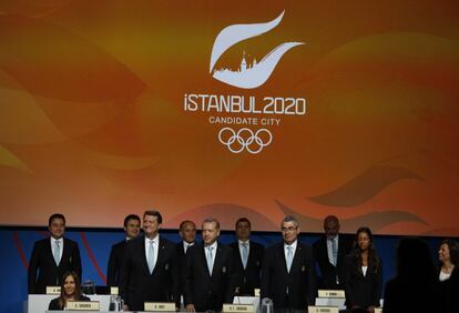 Vista de los componentes de la delegación de Estambul.