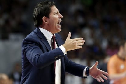 Xavi Pascual, en un duelo de la final ante el Madrid.