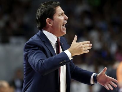 Xavi Pascual, en un duelo de la final ante el Madrid.