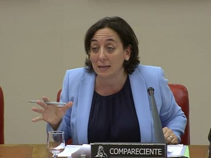 Carmen Rodríguez-Medel, durante una comparecencia en el Congreso en 2017.