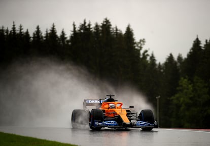 Coche del equipo McLaren en la clasificación del Gran Premio de Estiria (Austria), el 11 de julio.